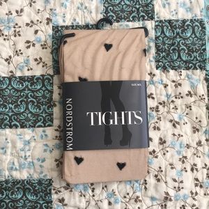 Nordstrom tights. Nude/Black. Size M/L.